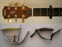Voorbeelden van capo's voor een gitaar / Bron: Kiko2000, Wikimedia Commons (CC BY-SA-3.0)