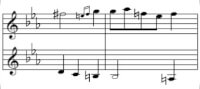 <I>Figuur 2: fragment uit een menuet van J.S. Bach (klik om te vergroten</I>